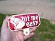 Vintage Nos 50s Hit Me Easy Original License Plate Topper Auto Gm Chevy Ford Vw