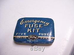 Vintage original rare Ford Fuse emergency tool kit box tin automobile part 50s