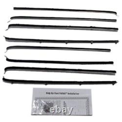 Window Sweeps Weatherstrip for 1955-56 Ford Country Squire 4-DR Black Front Rear
