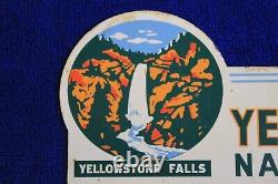 Yellowstone National Park Wyoming License Plate Topper Badge Emblem